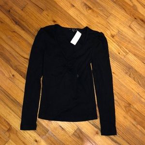 Black long sleeve top